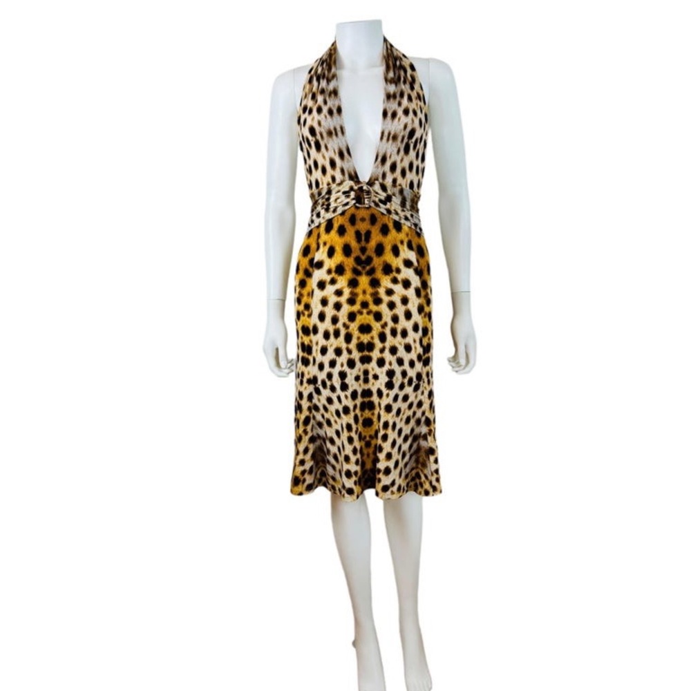 ROBERTO CAVALLI VINTAGE LEOPARD DRESS~ NWOT SZ38